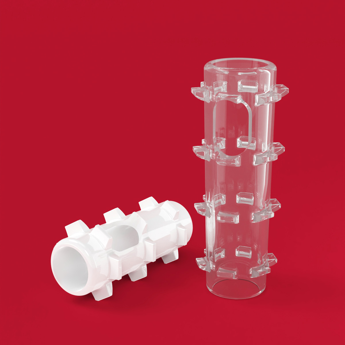 Stent bronquial cónico de silicona Stening® Class-LSD con orificio lateral para ventilación del lóbulo superior derecho y espolones antideslizantes (código CLASS-LSD) Stening® Class-LSD conical silicone bronchial stent with lateral hole for ventilation of the right upper lobe and non-slip spurs (code CLASS-LSD)