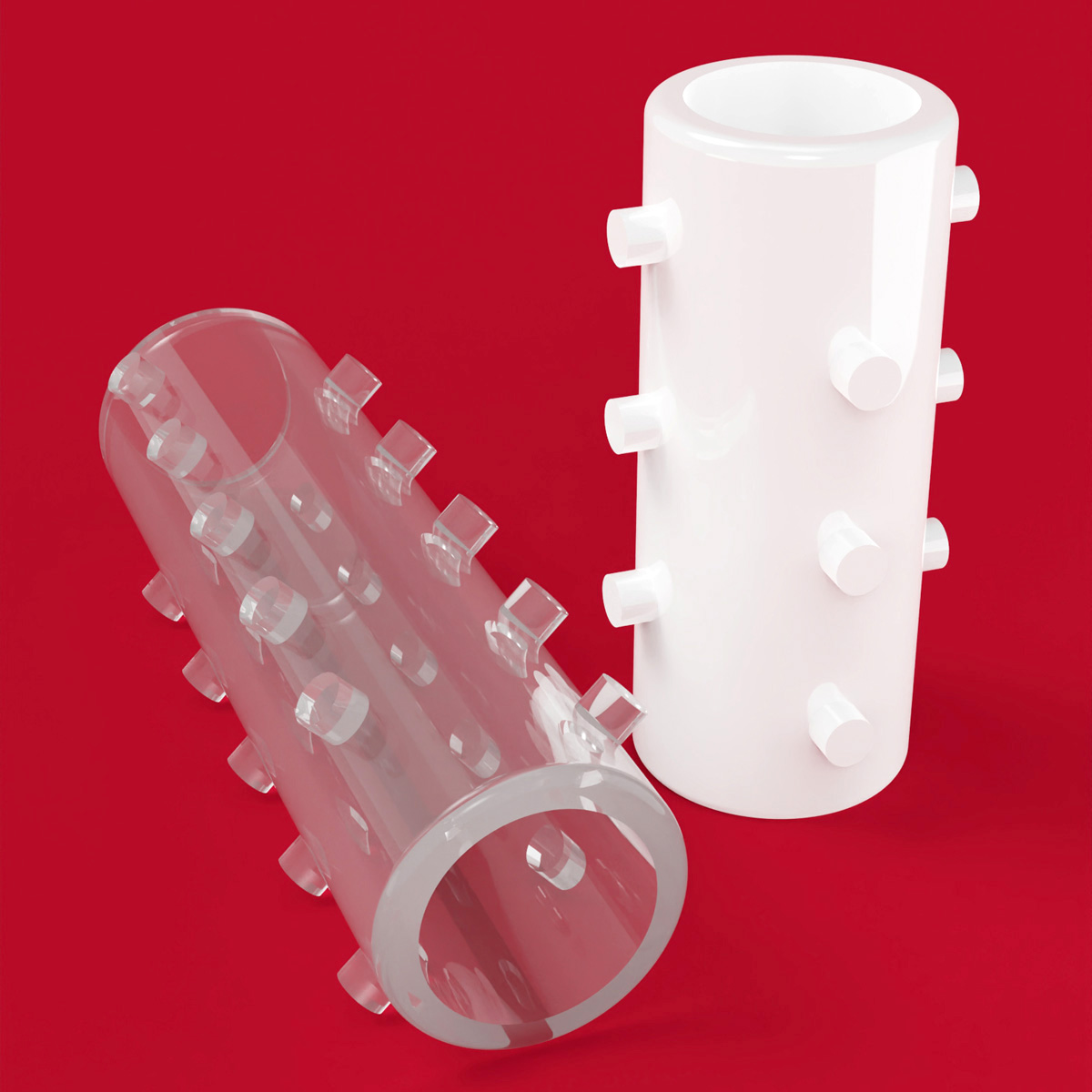 Stent Traqueobronquial de Alta Presión Stening® de silicona, recto, con pared engrosada y espolones de fijación para compresión extrínseca traqueal severa. Stening® High Pressure Tracheobronchial Stent, silicone, straight, with thickened wall and fixation spurs for severe extrinsic tracheal compression.