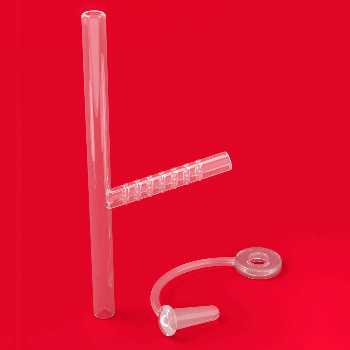 Tubo Traqueal en T Pediátrico Angular Stening® de silicona, con rama externa a 70 grados para manejo de estenosis traqueal en niños. Stening® Paediatric Angular T-Shaped Tracheal Tube made of silicone, with a 70-degree external branch for managing tracheal stenosis in children.